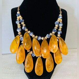 Anthropologie Golden Hour Bib Necklace